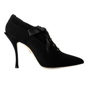 Dolce & Gabbana Black Satin Heels